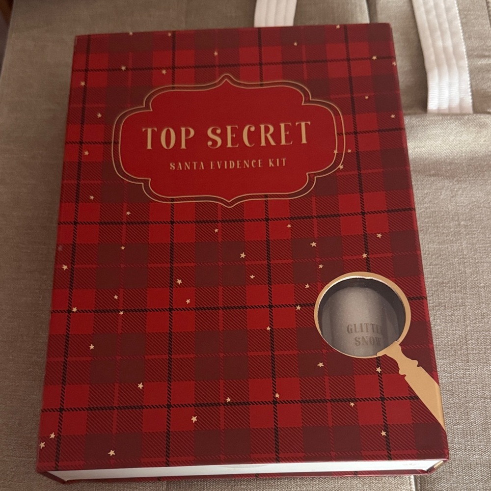 Top Secret Santa Evidence Kit - Red Plaid